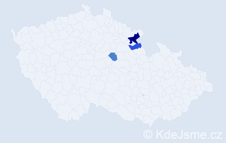 Příjmení: 'Plištilová', počet výskytů 7 v celé ČR