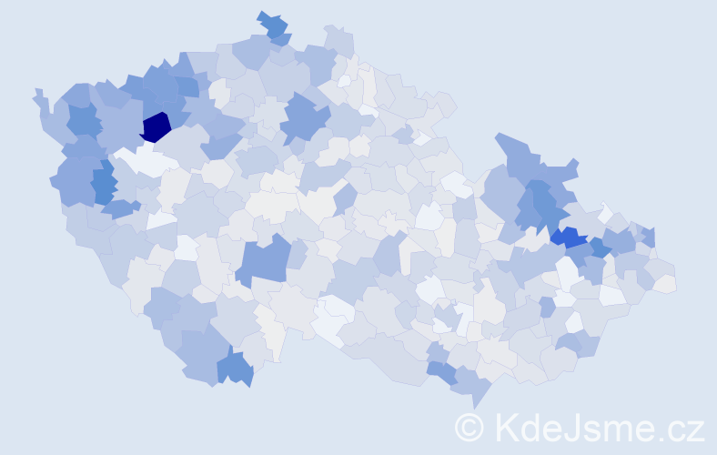 Příjmení: 'Kováč', počet výskytů 3401 v celé ČR