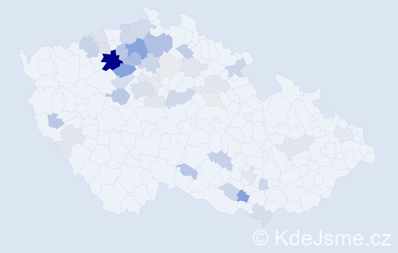 Příjmení: 'Ekrt', počet výskytů 133 v celé ČR