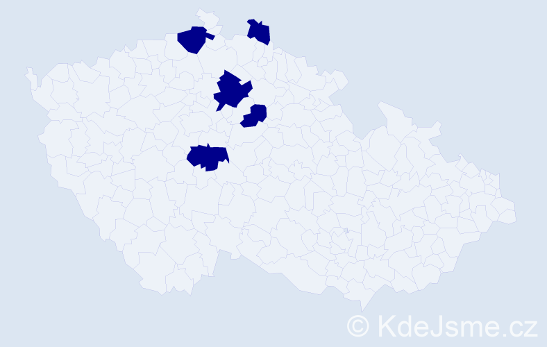 Příjmení: '"Chu Duc"', počet výskytů 5 v celé ČR