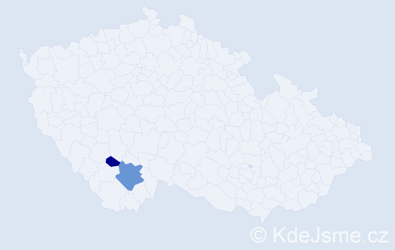 Příjmení: 'Boudalová', počet výskytů 9 v celé ČR