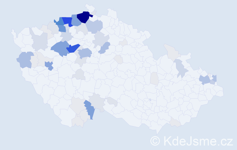 Příjmení: 'Nistorová', počet výskytů 322 v celé ČR