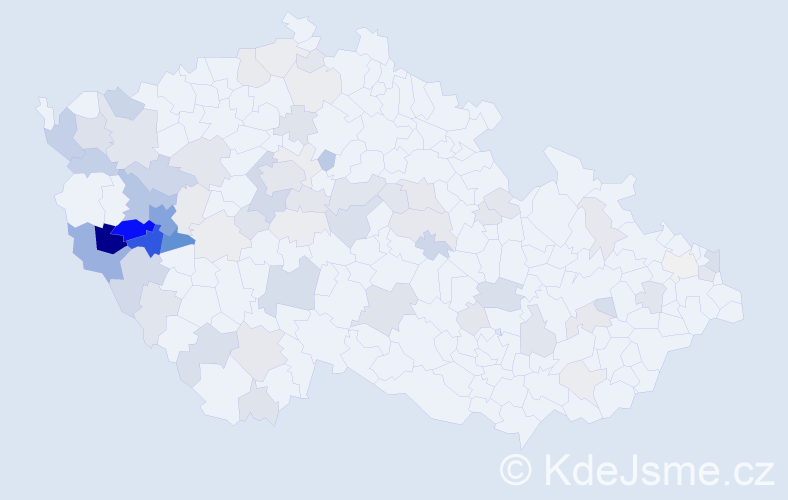 Příjmení: 'Štenglová', počet výskytů 248 v celé ČR