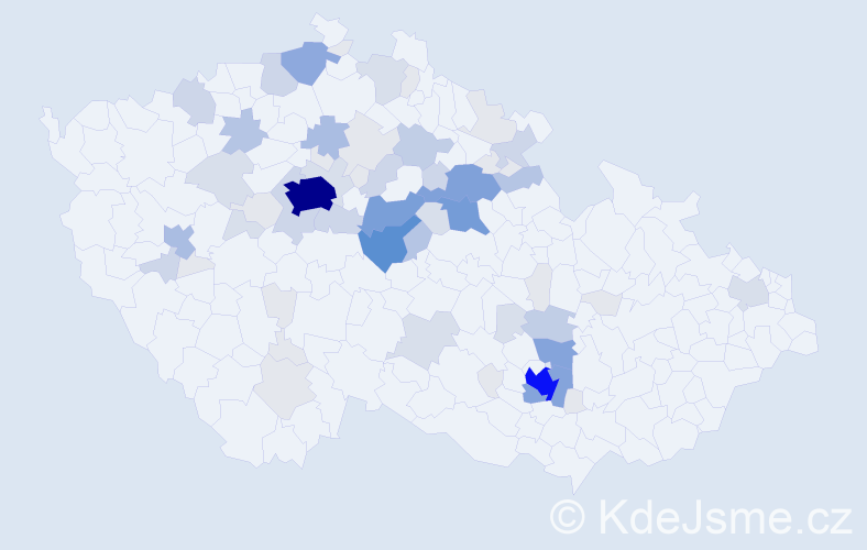 Příjmení: 'Černohlávková', počet výskytů 248 v celé ČR