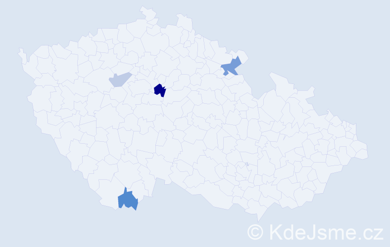 Příjmení: 'Salnický', počet výskytů 6 v celé ČR