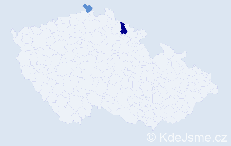 Příjmení: 'Tesljuk', počet výskytů 3 v celé ČR