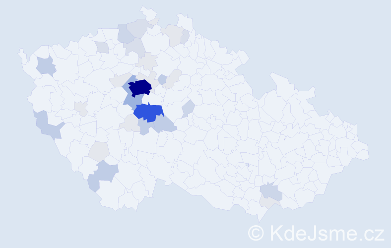 Příjmení: 'Vrňák', počet výskytů 124 v celé ČR