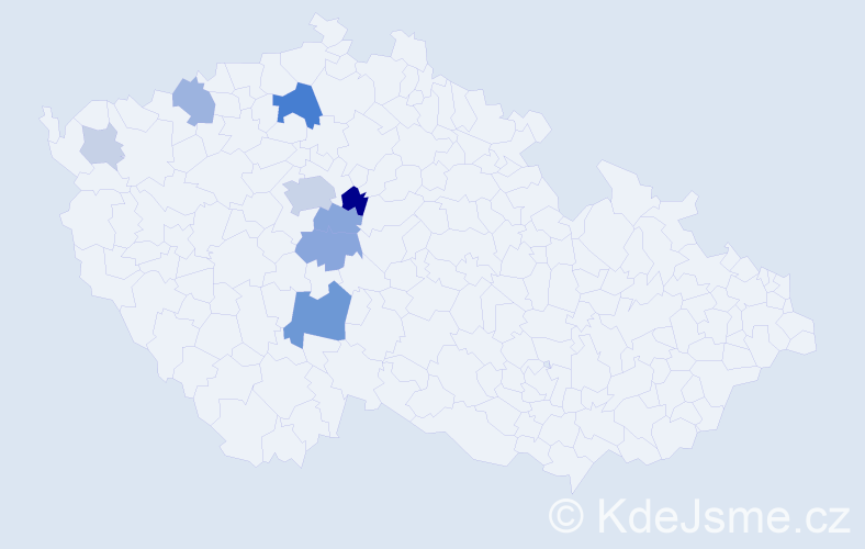 Příjmení: 'Kulvajt', počet výskytů 28 v celé ČR