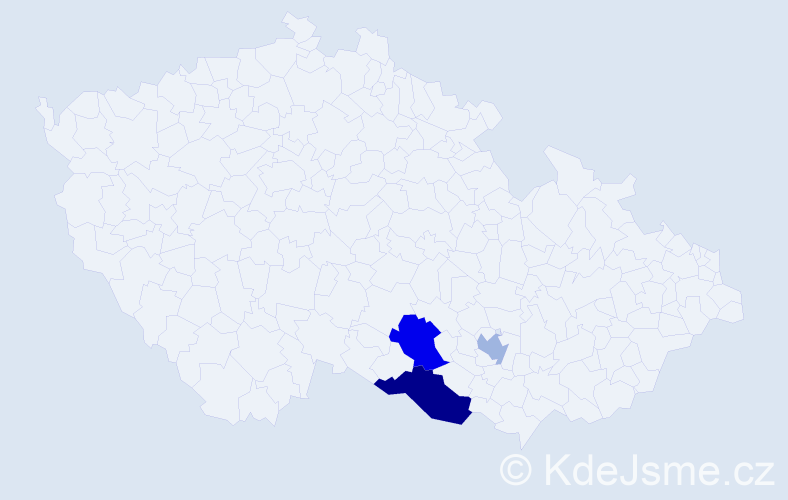 Příjmení: 'Ambrosek', počet výskytů 9 v celé ČR