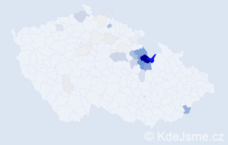 Příjmení: 'Halbrštát', počet výskytů 124 v celé ČR