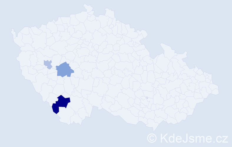 Příjmení: 'Brekler', počet výskytů 4 v celé ČR