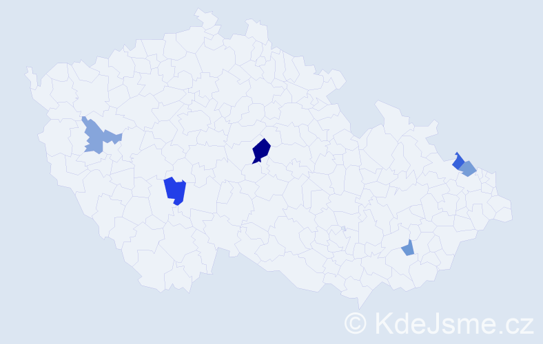 Příjmení: 'Timkovičová', počet výskytů 7 v celé ČR