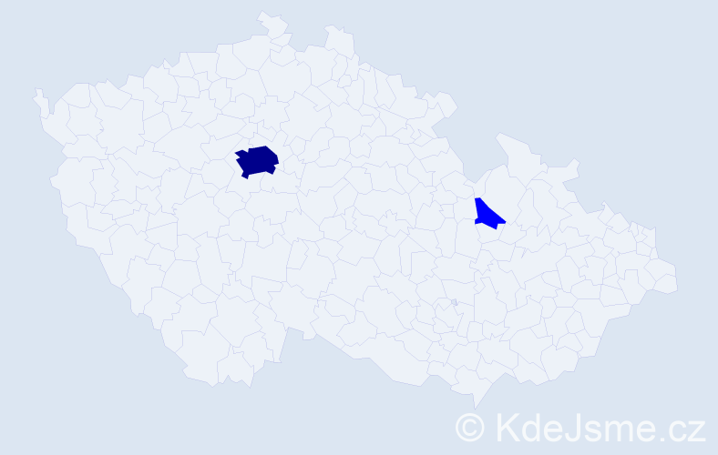 Příjmení: 'Đurić', počet výskytů 3 v celé ČR