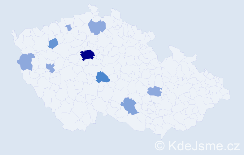 Příjmení: 'Potančok', počet výskytů 22 v celé ČR