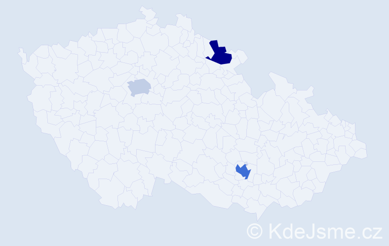 Příjmení: 'Inderbitzin', počet výskytů 4 v celé ČR