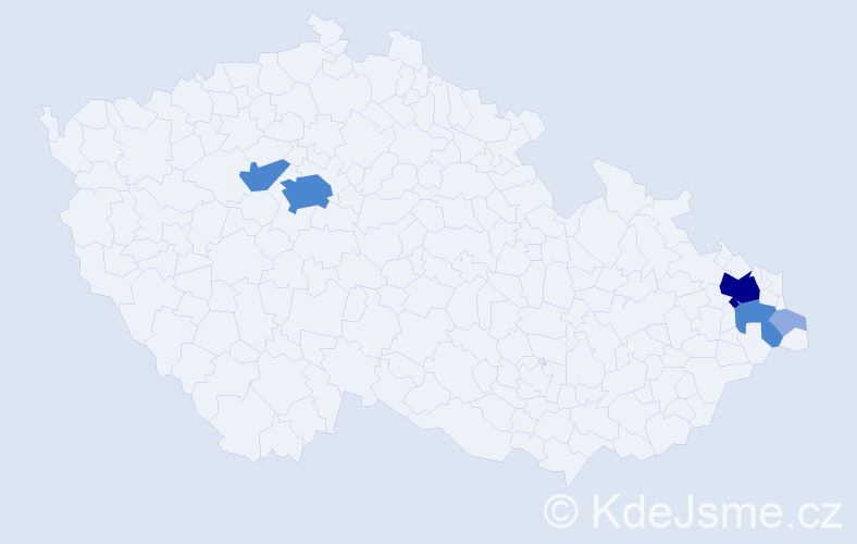 Příjmení: 'Bandola', počet výskytů 12 v celé ČR