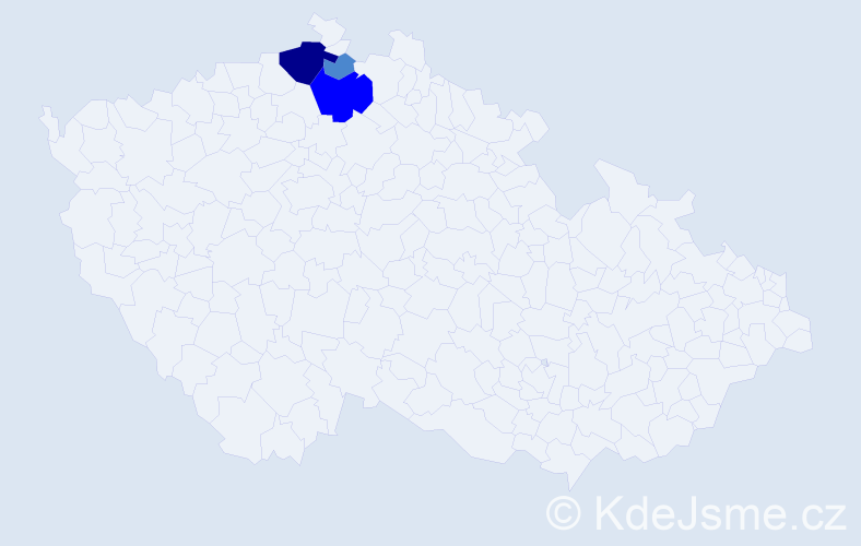 Příjmení: 'Hlavacká', počet výskytů 6 v celé ČR