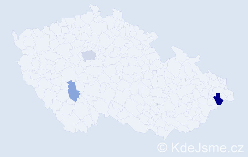 Příjmení: 'Nolan', počet výskytů 7 v celé ČR