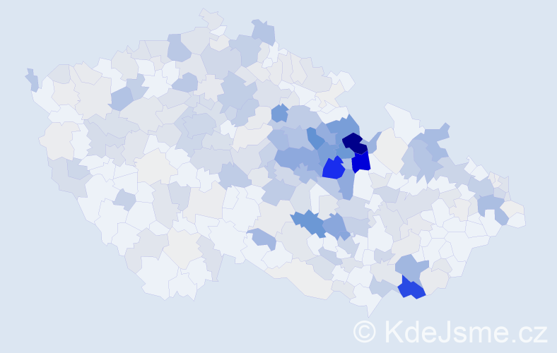 Příjmení: 'Motyčka', počet výskytů 1053 v celé ČR