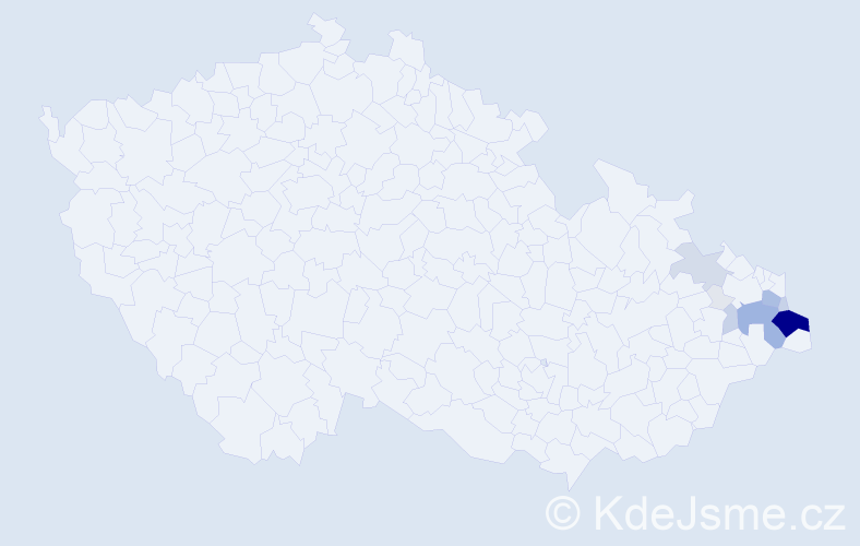 Příjmení: 'Supiková', počet výskytů 56 v celé ČR