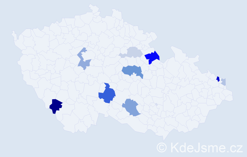 Příjmení: 'Lettrichová', počet výskytů 20 v celé ČR