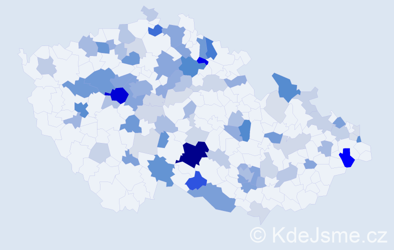 Příjmení: 'Tuma', počet výskytů 254 v celé ČR