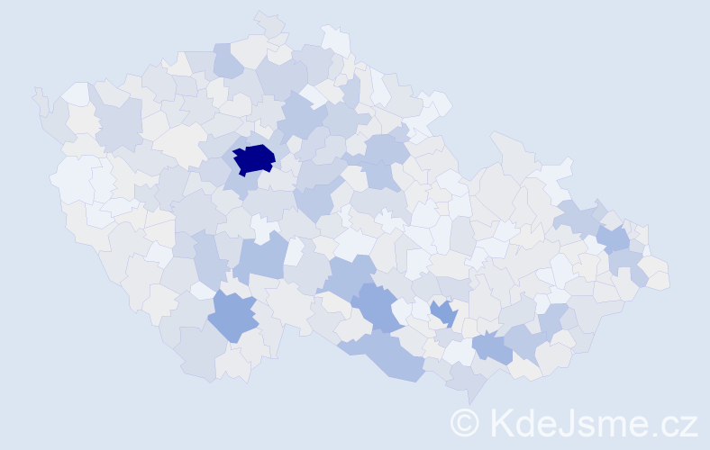 Příjmení: 'Pekárková', počet výskytů 1820 v celé ČR