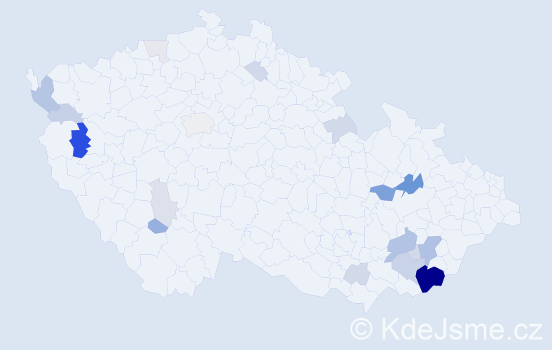 Příjmení: 'Horenský', počet výskytů 63 v celé ČR