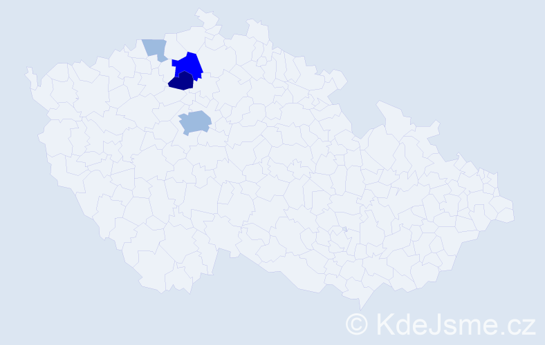 Příjmení: 'Machleidt', počet výskytů 9 v celé ČR