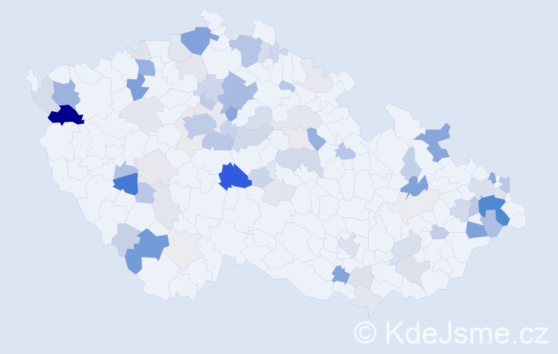 Příjmení: 'Malinovský', počet výskytů 262 v celé ČR