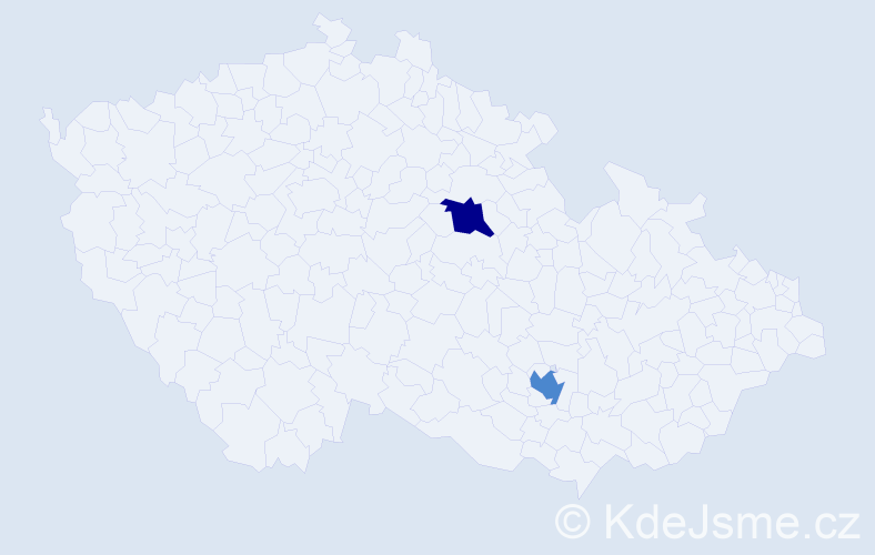 Příjmení: 'Polet', počet výskytů 7 v celé ČR