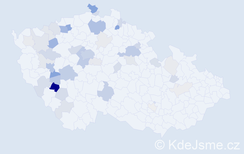 Příjmení: 'Voska', počet výskytů 146 v celé ČR