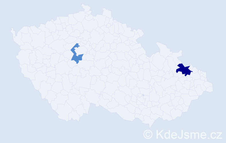 Příjmení: 'Tsameti', počet výskytů 3 v celé ČR