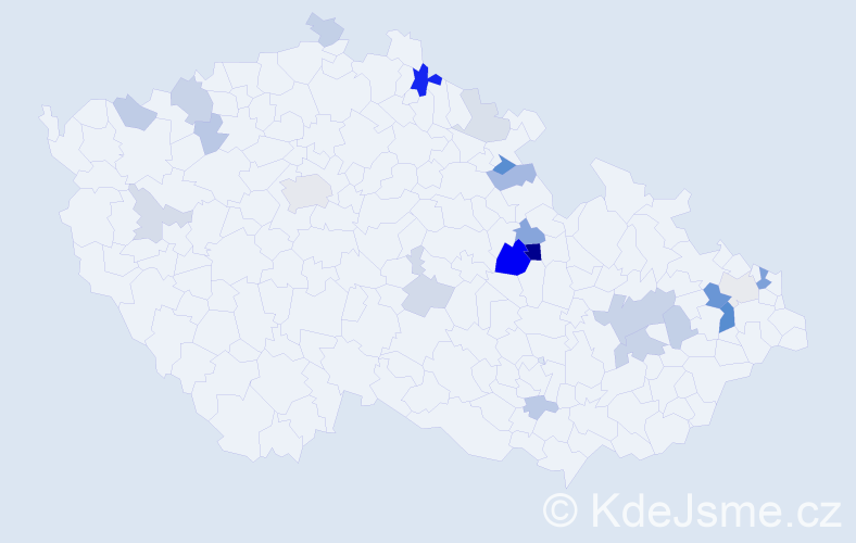 Příjmení: 'Adamský', počet výskytů 57 v celé ČR