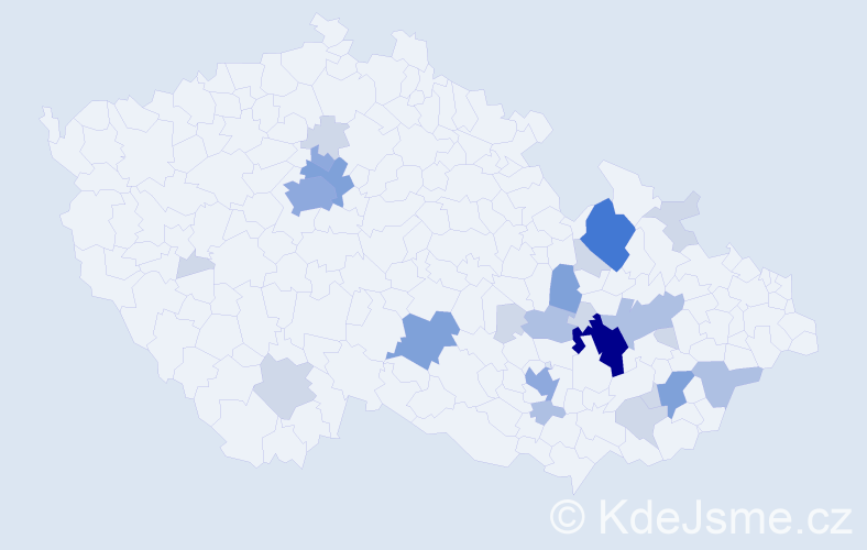 Příjmení: 'Krepl', počet výskytů 66 v celé ČR