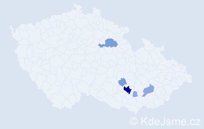 Příjmení: 'Wiszová', počet výskytů 13 v celé ČR