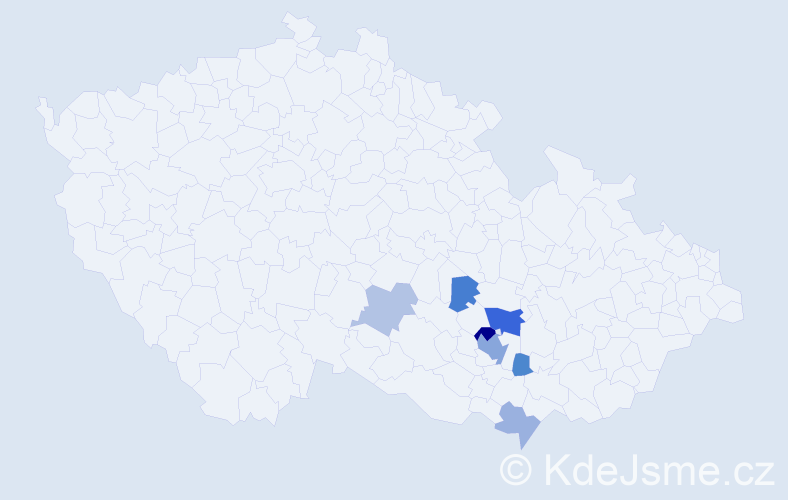 Příjmení: 'Quitta', počet výskytů 14 v celé ČR