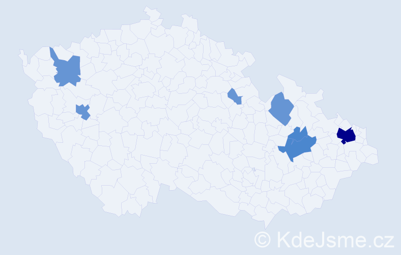 Příjmení: 'Klimesch', počet výskytů 28 v celé ČR