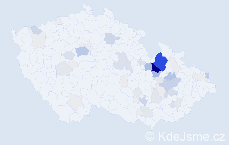 Příjmení: 'Krňávek', počet výskytů 230 v celé ČR