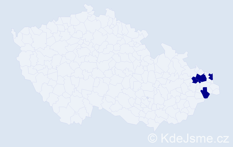 Příjmení: 'Čuperák', počet výskytů 4 v celé ČR