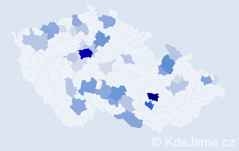 Příjmení: 'Foit', počet výskytů 135 v celé ČR