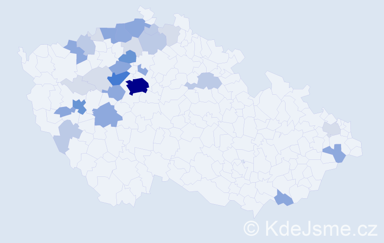 Příjmení: 'Štulc', počet výskytů 100 v celé ČR