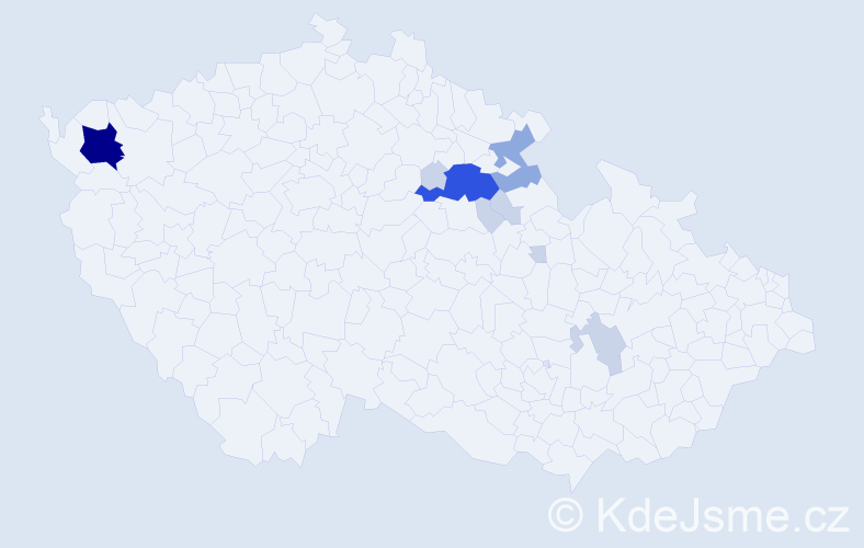 Příjmení: 'Tavaliová', počet výskytů 30 v celé ČR