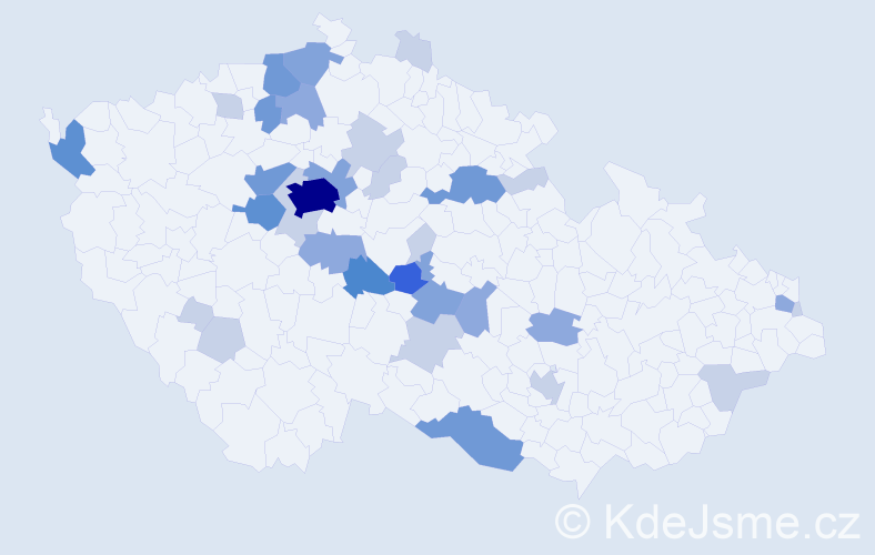 Příjmení: 'Maršoun', počet výskytů 87 v celé ČR