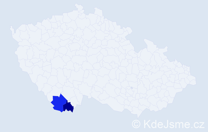 Příjmení: 'Kiedrowski', počet výskytů 5 v celé ČR