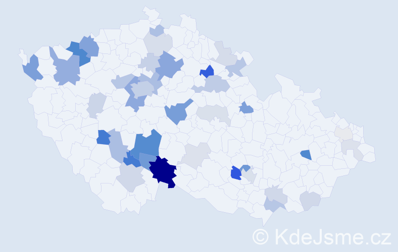 Příjmení: 'Prager', počet výskytů 122 v celé ČR