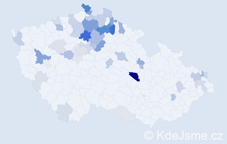 Příjmení: 'Vajsová', počet výskytů 137 v celé ČR