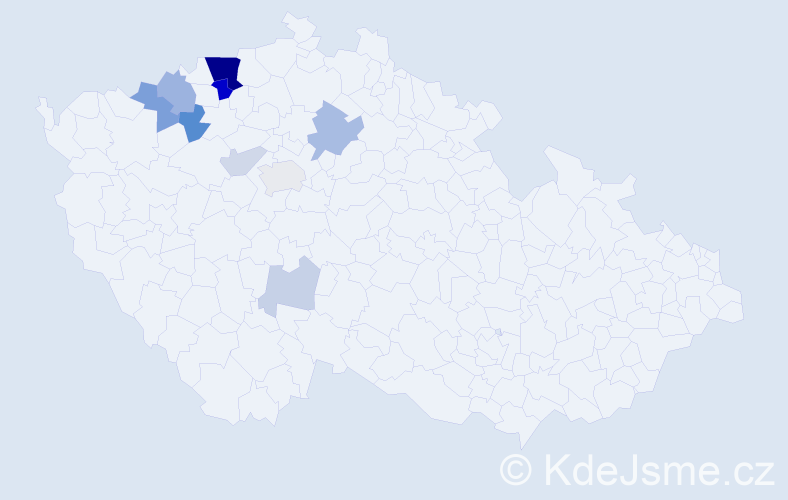 Příjmení: 'Vršatová', počet výskytů 29 v celé ČR