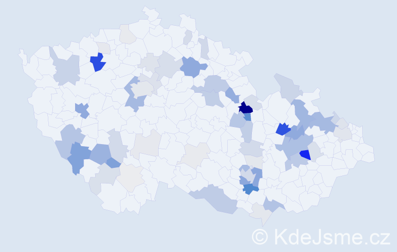 Příjmení: 'Rábová', počet výskytů 229 v celé ČR