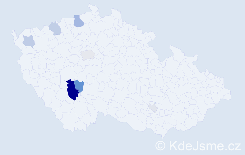 Příjmení: 'Leistnerová', počet výskytů 15 v celé ČR